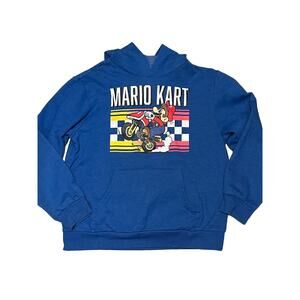 Mario Kart Hoodie Blue size Boys size XL